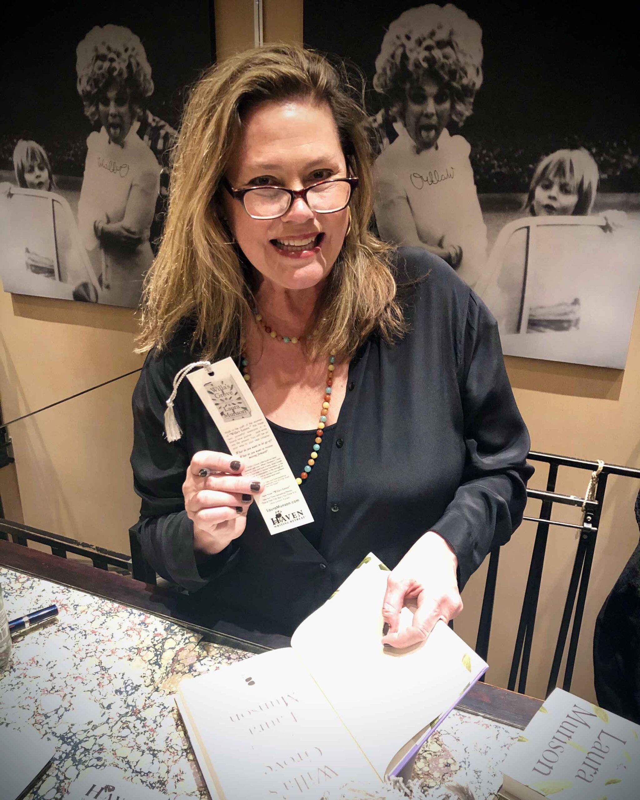 Laura-Munson-Signing-Willa's Grove Book